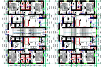 hvac plumbing design mep eletrical plans as built drawing  autocad revit permit