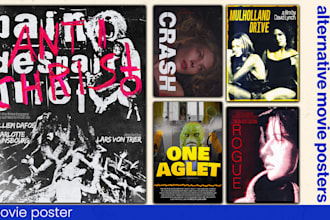 create a punk, grunge movie poster for your film