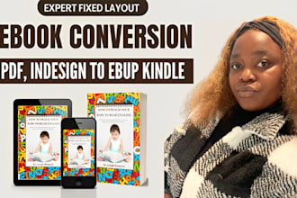 do ebook conversion from PDF, indesign to kindle or epub, ebook paperback format