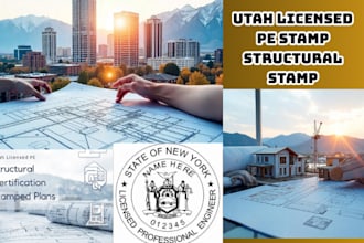 do utah licensed pe permit, stamp ready structural plans, and code certification