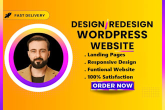 revamp wordpress website, build or rebuild wordpress website, redesign website