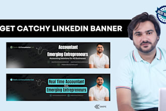 design linkedin banner, facebook banner, twitter and youtube cover