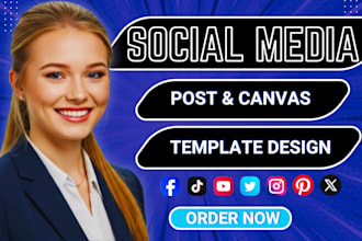 design stunning editable canva templates for social media  website posts