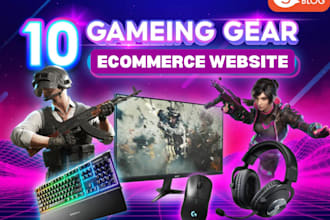 sleek gaming gear website gaming accesories game website dropshipping store