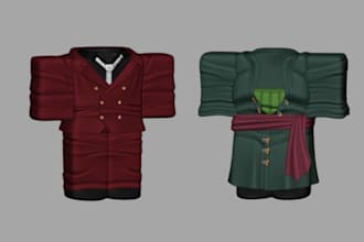 make detailed roblox clothing, roblox accessories, roblox ugc, 3d model