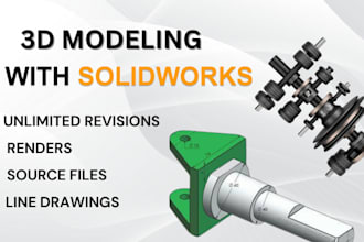 do 3d product design, cad modeling, rendering, 3d printing files in solidworks
