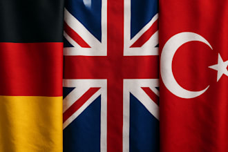 translate german, english, and turkish with perfect grammar