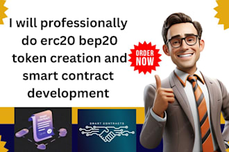 professionally do erc20 bep20 token creation and smart contract development