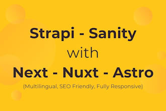 integrate strapi, sanity, headless cms with nextjs, nuxt