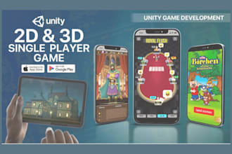 develop high quality unity 2d and 3d games for pc, mobile, or web
