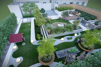 design your 3d garden, backyard, landscape, patio or outdoor space