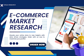 do in depth e commerce market research, niche analysis, pricing optimization