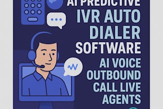 build ai predictive IVR auto dialer software, ai voice outbound call live agents