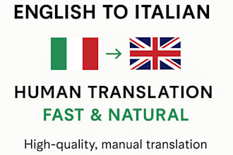 translate academic or professional texts from italian to english