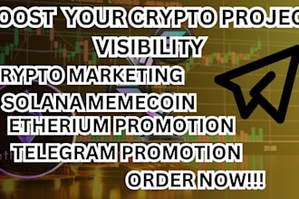 increase wallet holders, investors for solana memecoin, crypto promotion