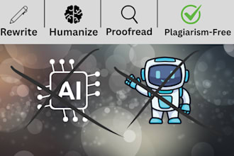 professionally humanize, proofread and rewrite ai content