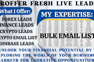 proffer fresh HQ fresh forex lead, crypto email list binance leads coinbase lead
