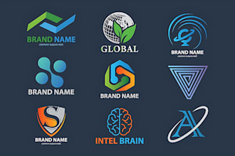 design unique modern minimalist custom brand or business logo with vector file