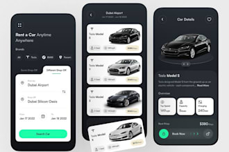 develop car rental app, car sharing app, ride sharing app, carpooling app, fleet