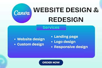 build canva website design landing page design canva portfolio website