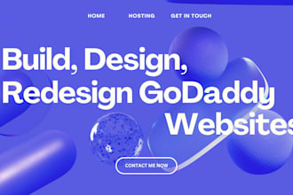 build godaddy website, godaddy website design, redesign godaddy website