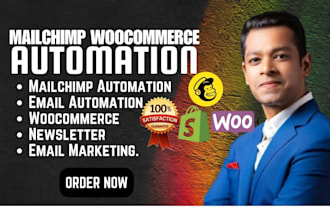 setup mailchimp woocommerece email automation, integration, newsletter campaign