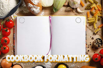 professionally format cookbooks, design recipe books and create custom covers