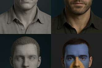 create 3d character design realistic model metahuman game art for unreal engine