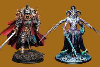 3d print and paint figure painting miniature warhammer 40k mini tabletop models