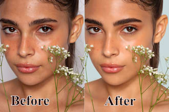 natural and clean portrait photo retouching in photoshop
