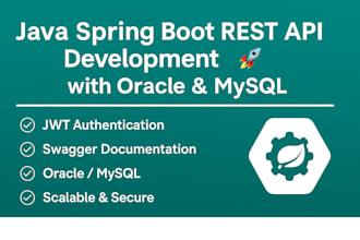 develop java spring boot rest apis with oracle or mysql