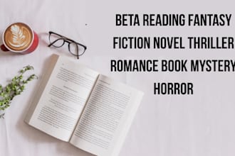 beta reading fantasy fiction novel thriller romance book mystery horror