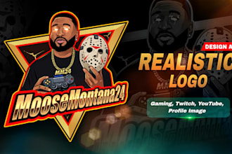 design a realistic gaming, twitch or youtube logo