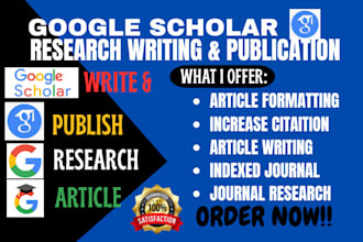 write format and publish research article, paper in google scholar index journal