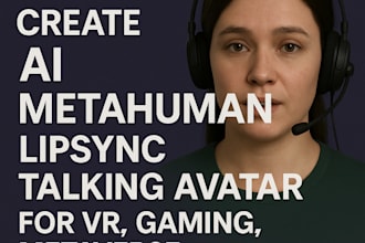 create ai metahuman lipsync talking avatar for VR, gaming, metaverse platforms