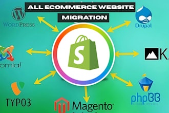 migrate your wix, wordpress or squarespace site to shopify without losing data