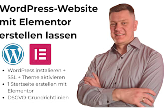 install wordpress inkl SSL und dsgvo setup in 24h