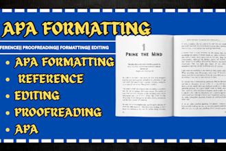 format proofread and edit all papers in apa style and write articles