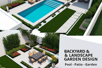 do backyard landscape design, pool, patio, garden as a landscape architect