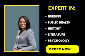 help on nursing, public health, history, literature, and psychology case studies