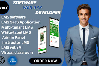 develop ai saas lms software web app, elearning, edtech platform, gpt 4 copilot