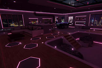 make a highly interactive vrchat world vr world 3d game enviroment 3d asset