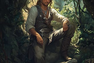 do  character illustration for dnd fanart game art design