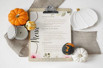 design a modern menu, restaurant menu, digital menu