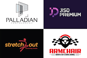 do unique minimalist wordmark business logo any graphics design