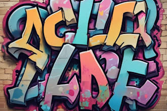 design original graffiti style word, tags and logo for you