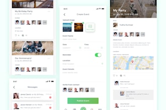 build event planning app, event booking app, ticket booking app, night event app