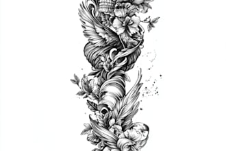 create a tattoo design of tattoo sleeve
