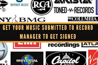 promote your music to leading record label managers for a possible signing