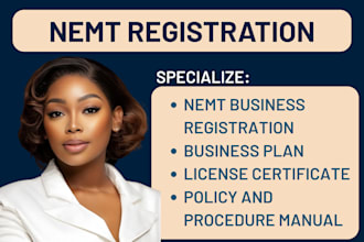 do nemt business registration plan, license certificate policy manual